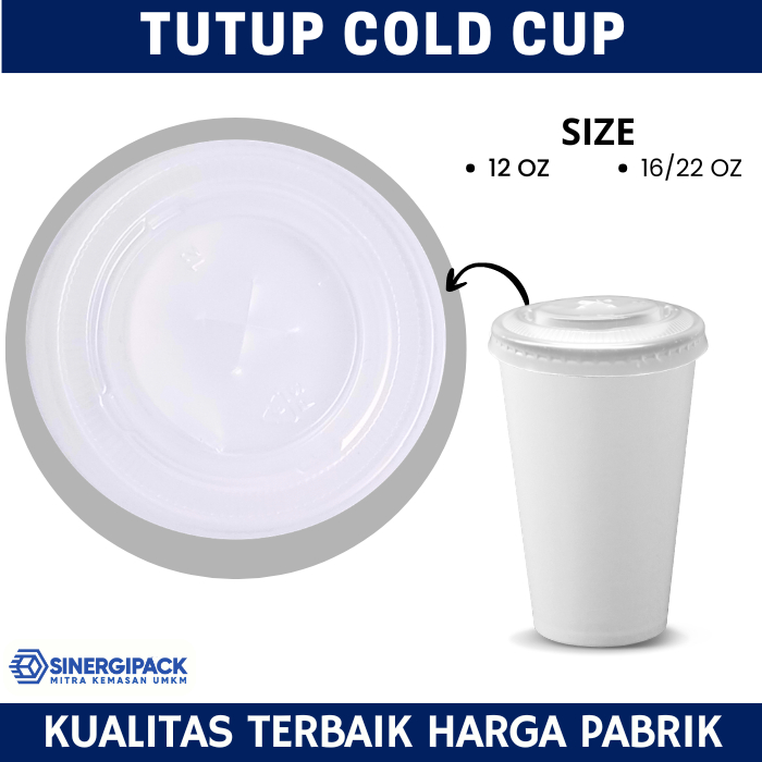 Tutup Cold cup 12oz, 16oz & 22oz