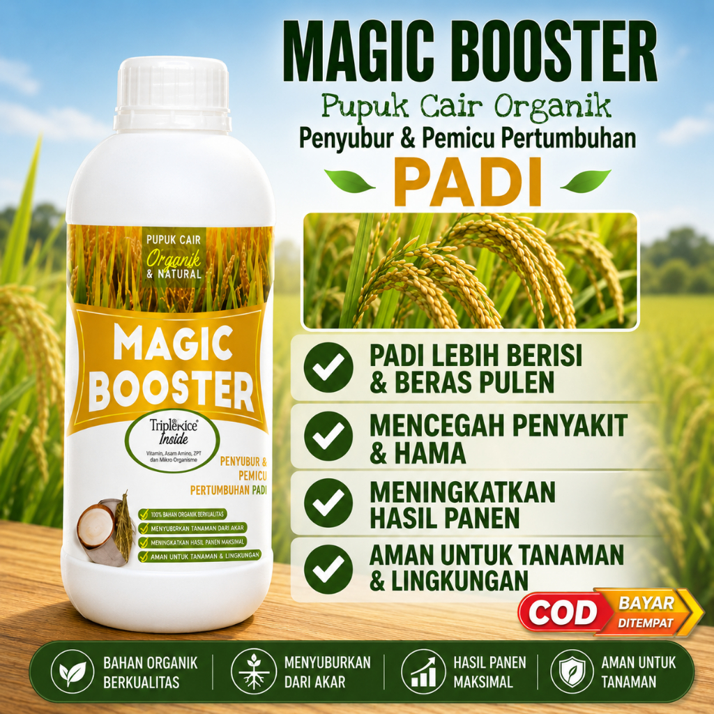 MAGIC BOSTER PADI PUPUK CAIR PEMACU BUAH LEBAT DAN PERTUMBUHAN