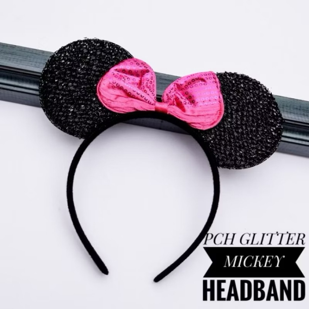 BANDO MICKEY MOUSE / BANDO MIKI / BANDO MICKEY GLITTER / MICKEY MOUSE HEADBAND BANDO ANAK AKSESORIS 