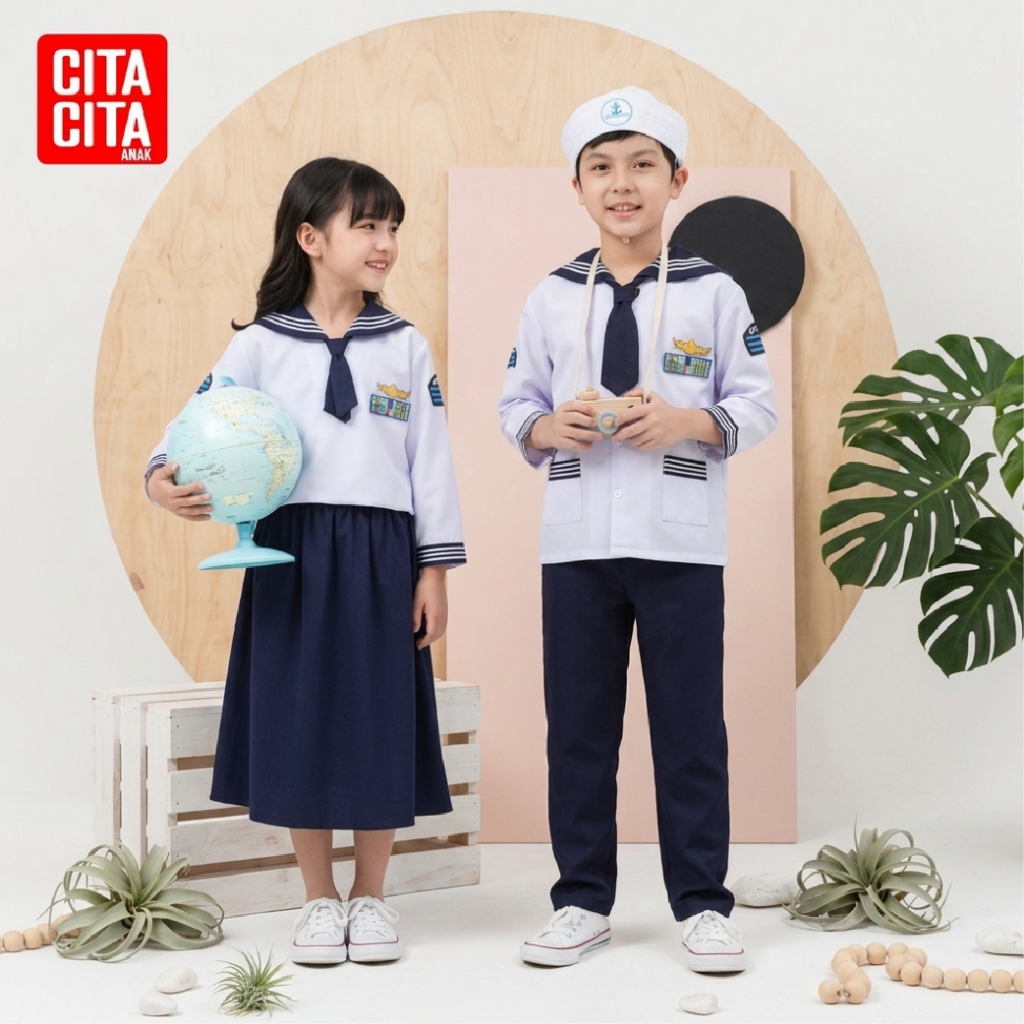 CITA CITA ANAK Kostum Nahkoda Anak Laki Laki Perempuan