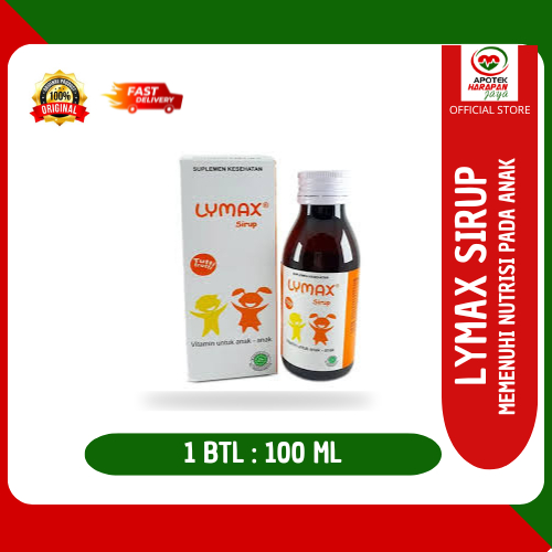 LYMAX SIRUP 100 ML - SUPLEMEN KESEHATAN ANAK/VITAMIN ANAK
