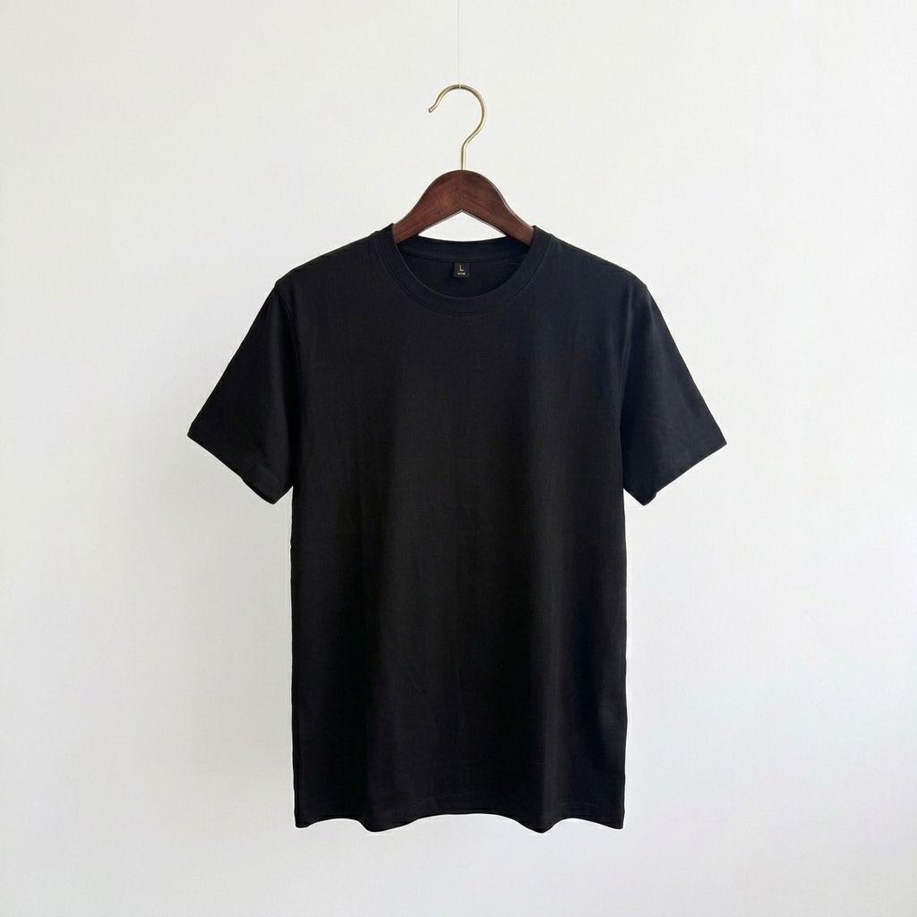 APOLLOS - KAOS POLOS HITAM | COTTON MODAL |