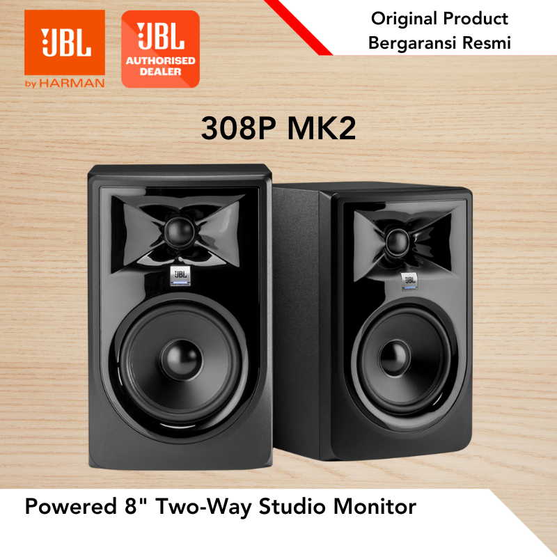 JBL 308P MkII MK-II MK II MK2 MK-2 MK 2 Powered 8" Two-Way Studio Monitor