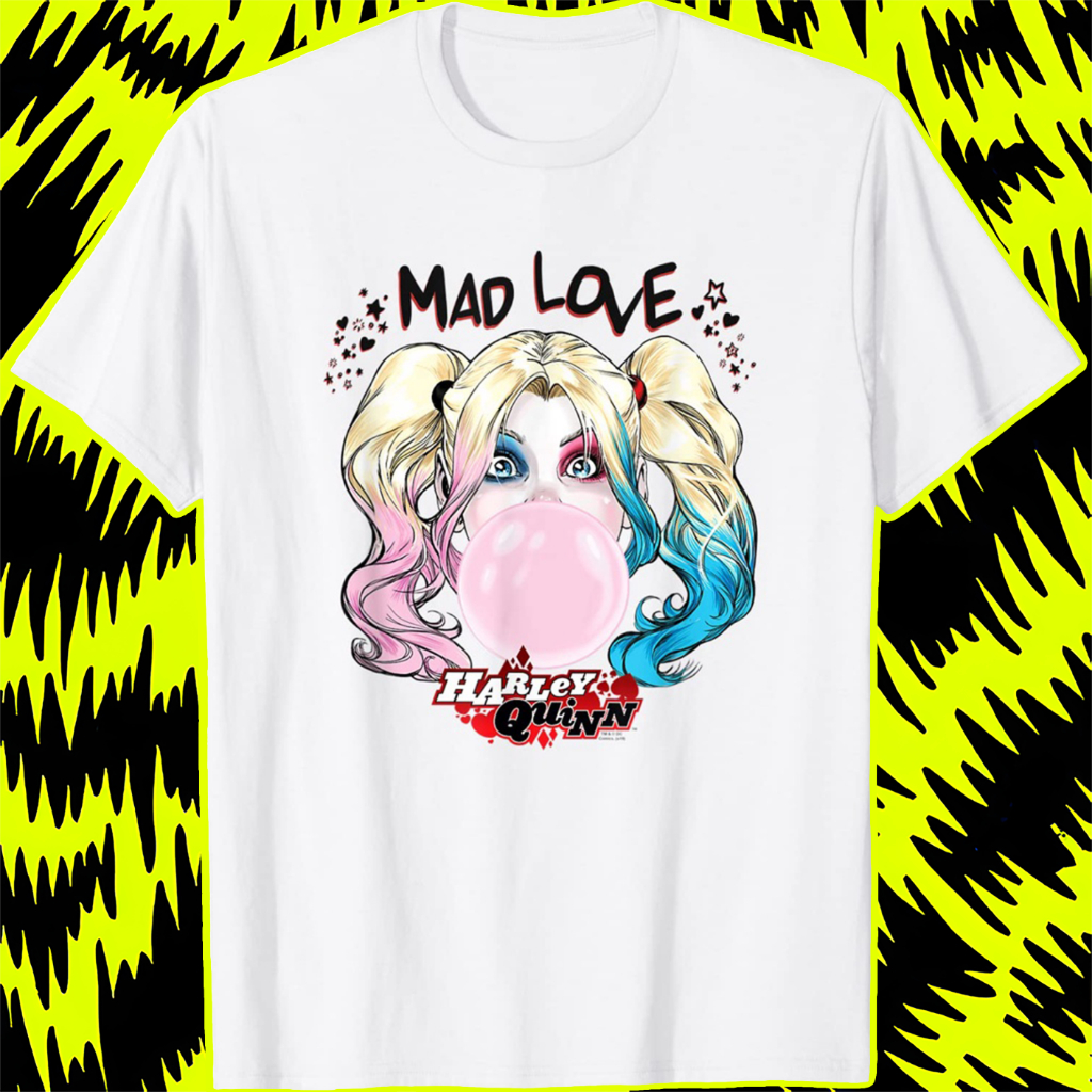 Makeyoushine X Generasi90 Kaos Harley Quin Mad Lovee T-Shirt – Baju Vintage 90s Retro Pria Wanita Un