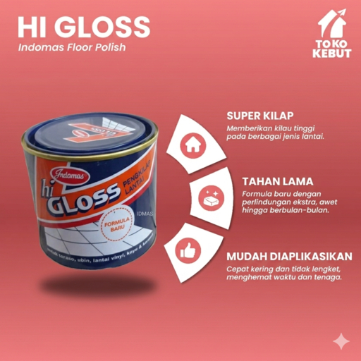 Hi Gloss Pengkilap Lantai - Wax Teraso Ubin Vinyl Kayu Keramik