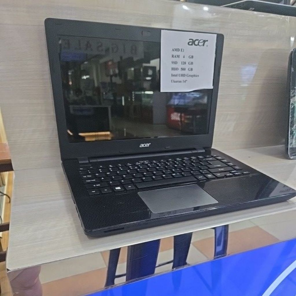 laptop second acer amd e1 ram 4gb ssd 128gb