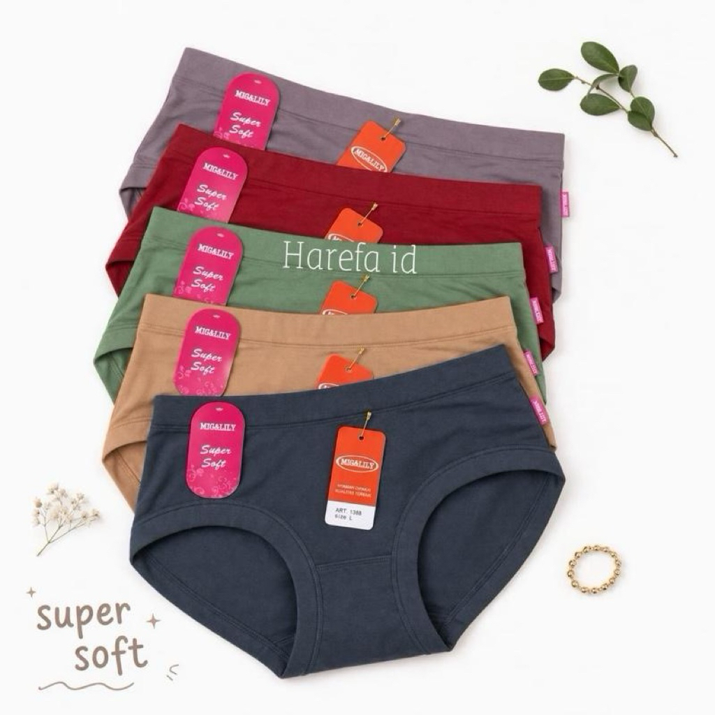 6pcs Cd Wanita MISSLILY 1388 / celana dalam wanita super soft / CD MISSLILY 1388 WANITA SUPER SOFT