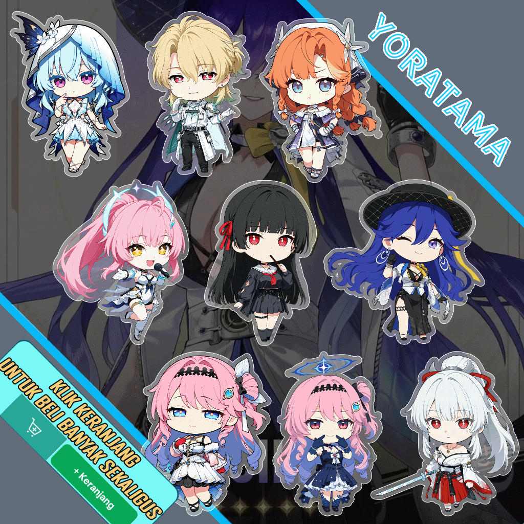 Gantungan Kunci Wuthering Waves Chisa Aemeath Denia, Keychain Anime Lucu