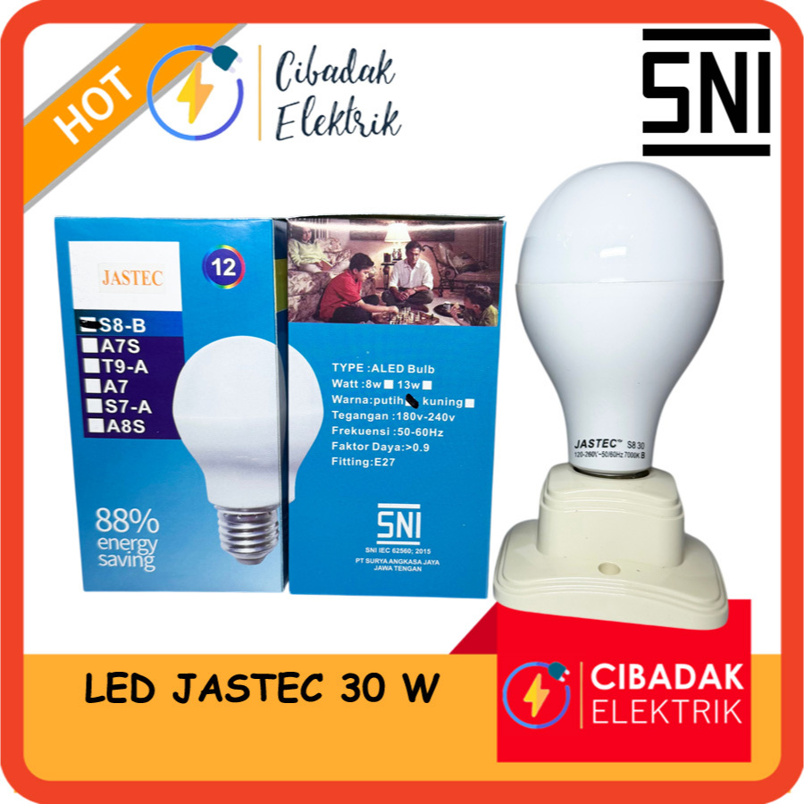 [OBRAL] LAMPU BOHLAM LED BULB 30 WATT JASTEC / LED BULB PUTIH / LAMPU LED SNI