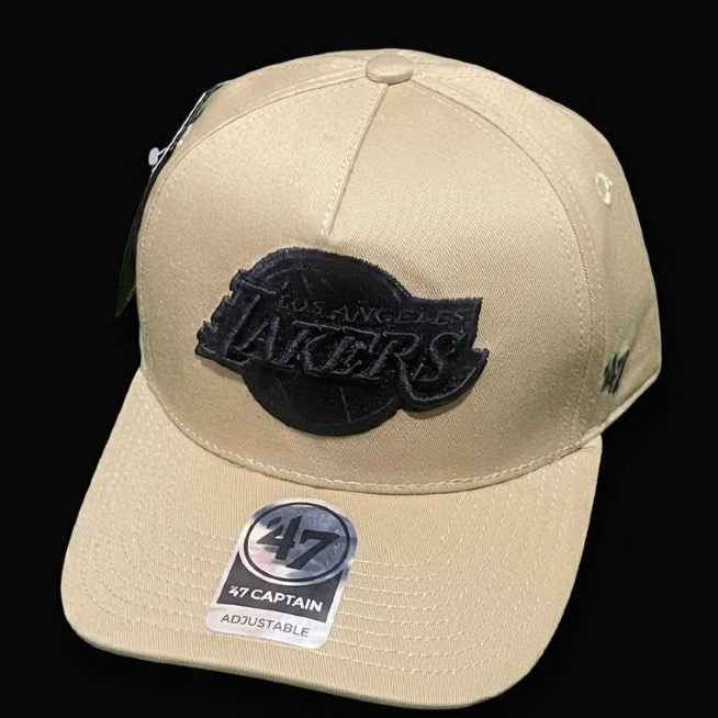 TOPI BASEBALL 47 CAPTAIN LAKERS LOGO ORIGINAL CREAM CAPS / TOPI FULL SET WITH BOX