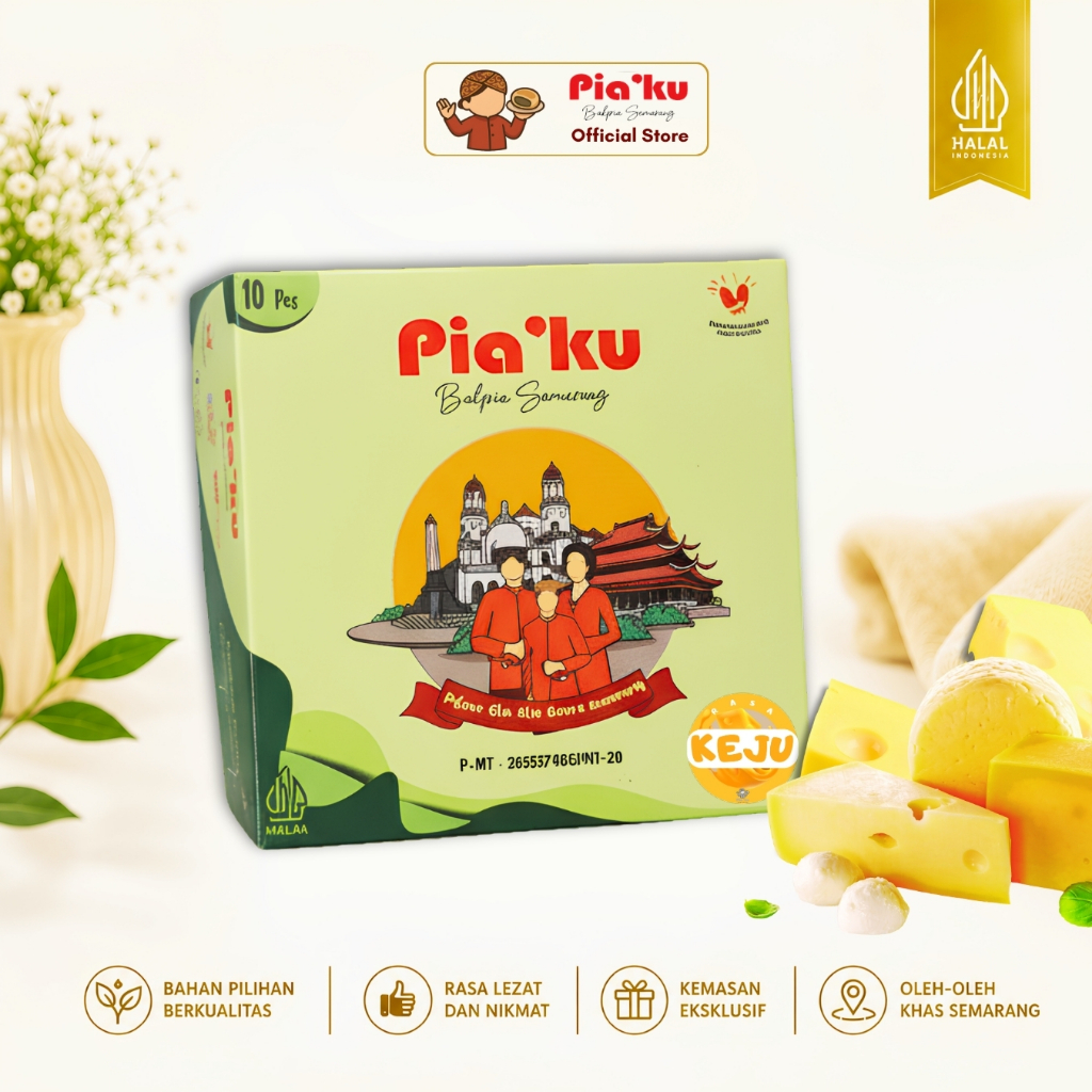 Bakpia Piaku Semarang - Rasa Keju Isi 10 Biji | Oleh-oleh Semarang
