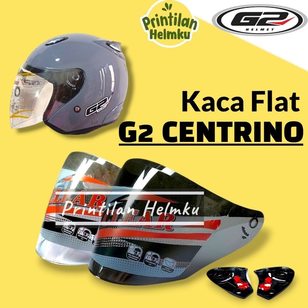 Kaca Helm G2 CENTRO CENTRINO Flat Visor Helmet G2 Centro Centrino Bening Hitam
