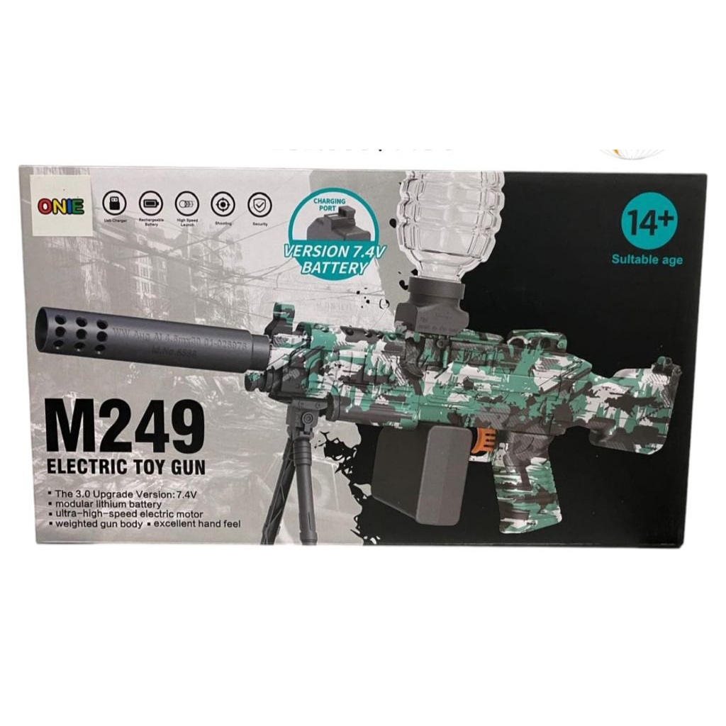 Mainan pistol jell M249
