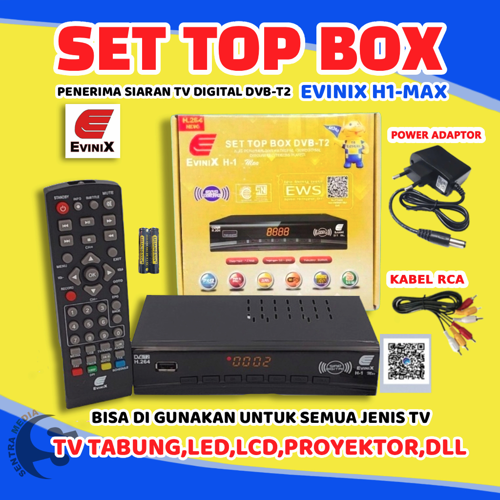 Set Top Box  Evinix H1 NEO & EVINIX H1 MAX Versi terbaru  STB PROMO TERMURAH BERGARANSI RESMI PENERI