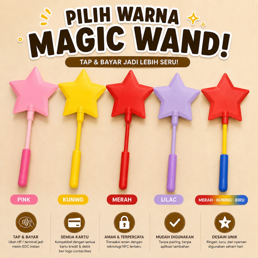 [READY STOCK] Tongkat Etoll Lucu Model Peri - Pay Wand