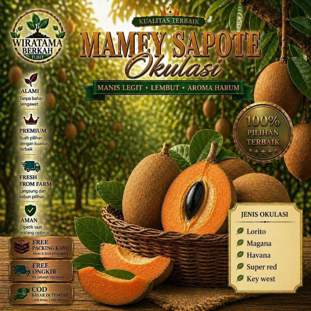 mamey sapote okulasi 1m up siap tanam