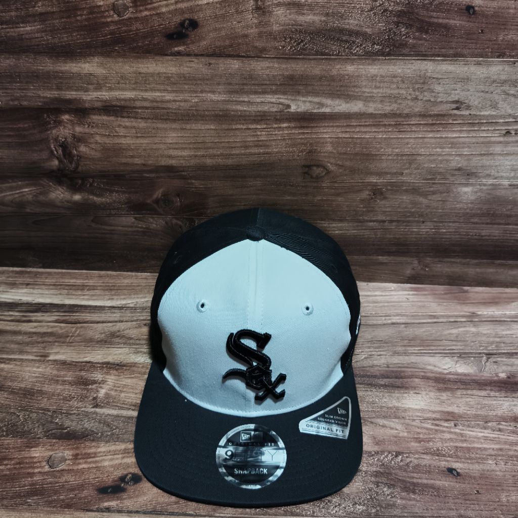 topi snapback new era Mexico blank series Chicago white sox logo black