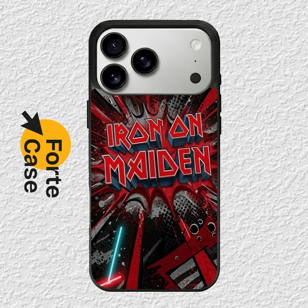 Hybrid Case Casing Softcase iPhone 17 16 15 14 13 12 11 Pro Max Mini Plus X Xs Max XR Iron Maiden
