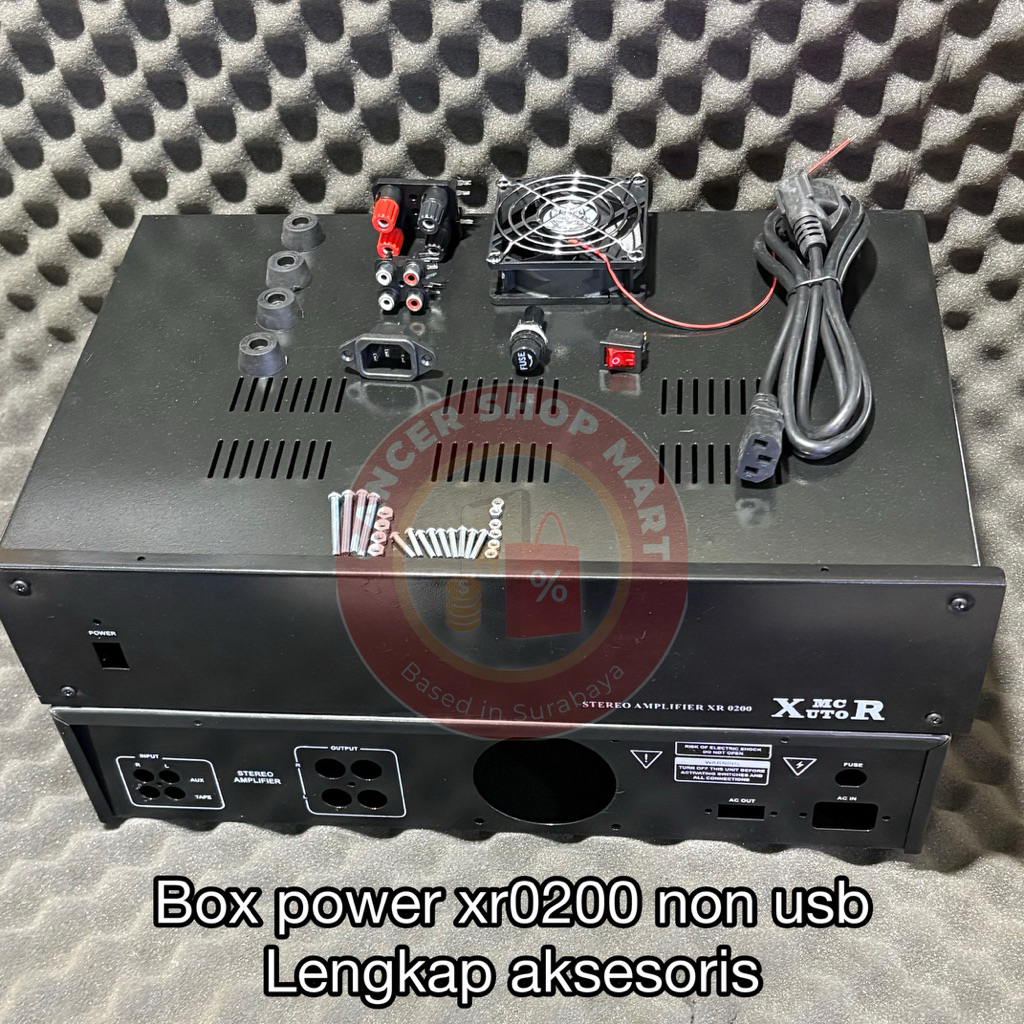 box power amplifier xr0200+aksesoris