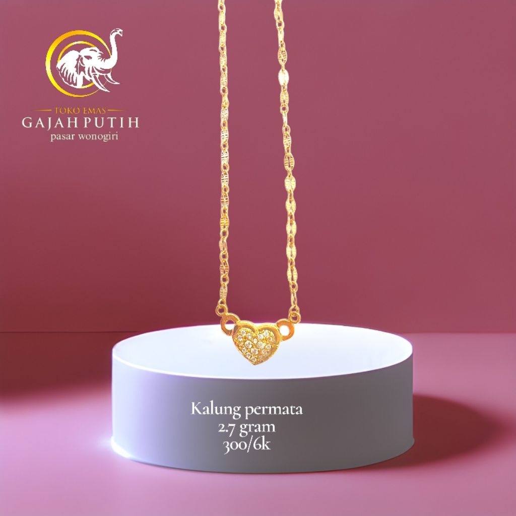 Kalung emas permata 2.7 gram
