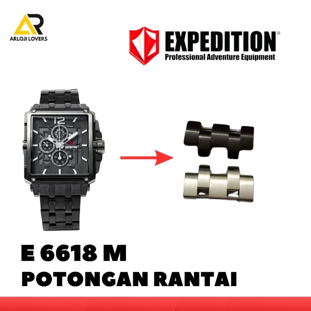 Potongan Rantai Jam Expedition E6618M Original
