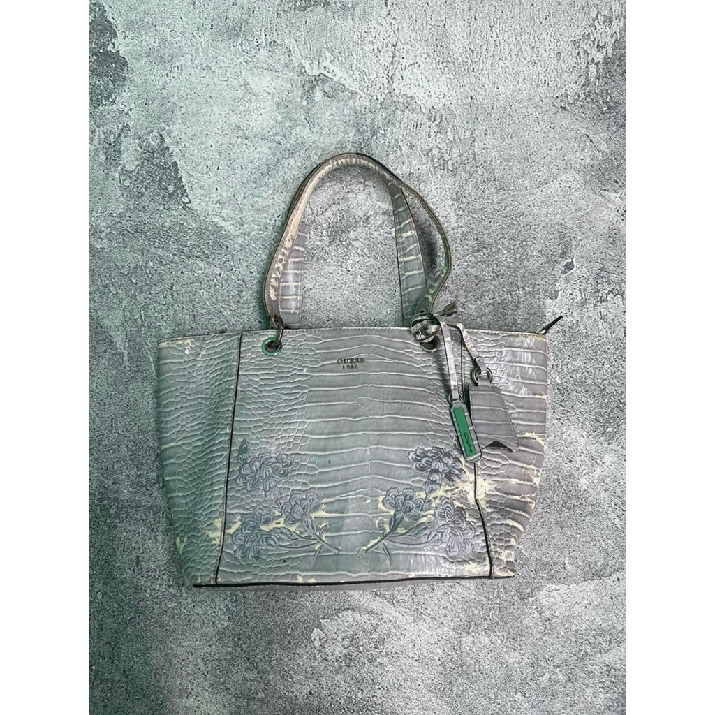 VINTAGE Y2K GUESS LEATHER SHOULDER BAGS FLOWERS