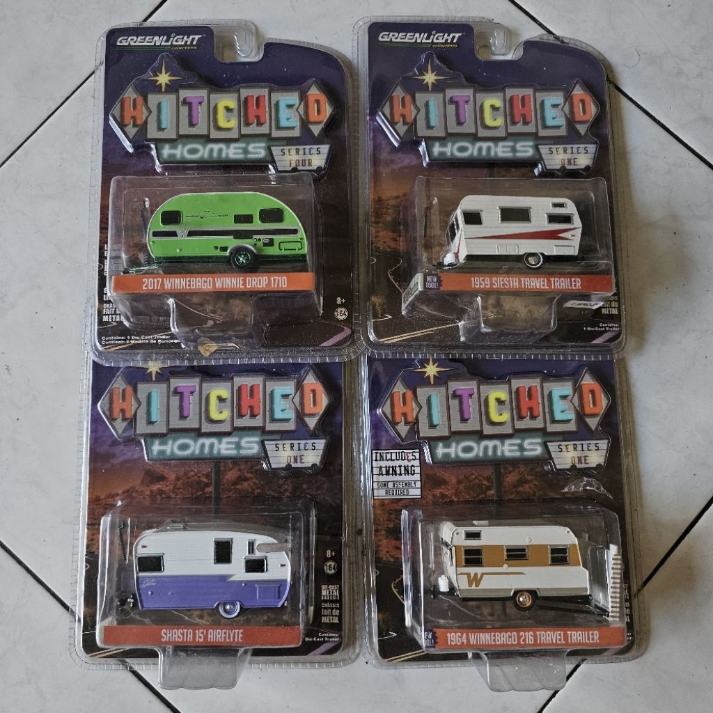 diecast greenlight hitched homes series trailer gandengan truck