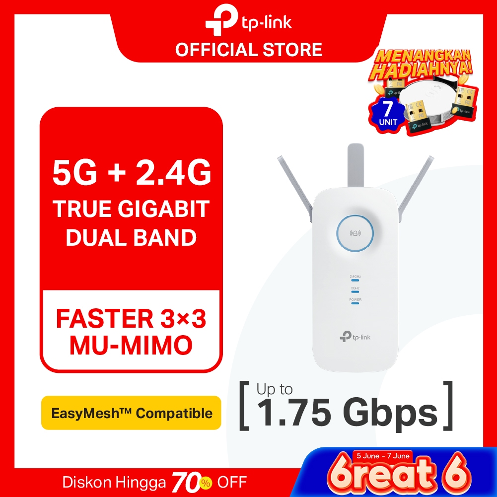 TP-Link RE450 | AC1750 WiFi 5 Extender | Dual Band | Wireless Repeater | Mesh | Access Point WPA