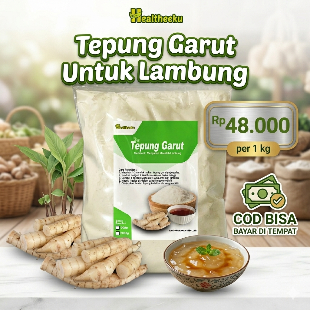 1kg PATI GARUT TEPUNG GARUT UNTUK ASAM LAMBUNG TEPUNG IRUT TEPUNG GARUT ASAM LAMBUNG