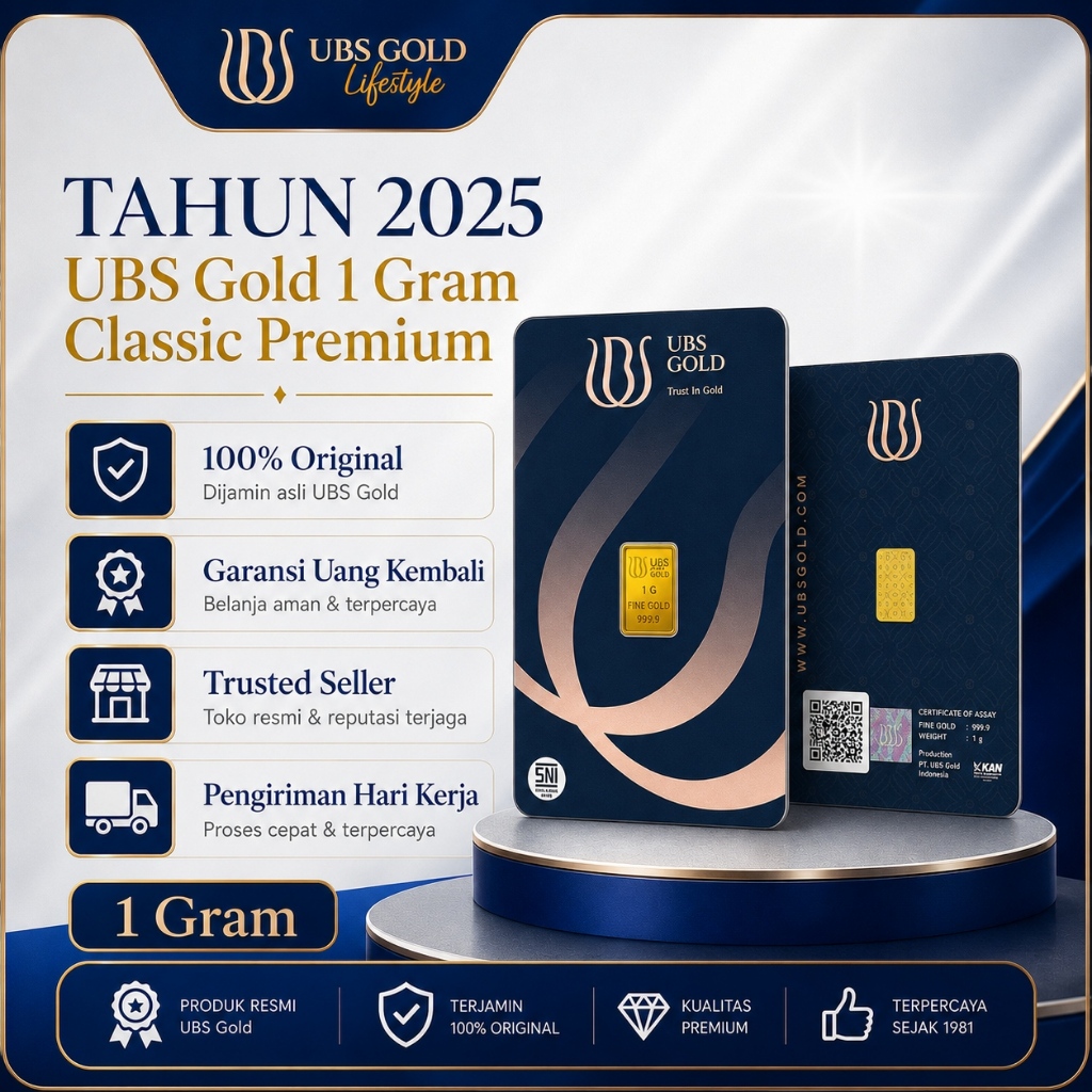TERMURAH LOGAM MULIA UBS 1 GRAM KEMASAN BARU (FULL ASURANSI)