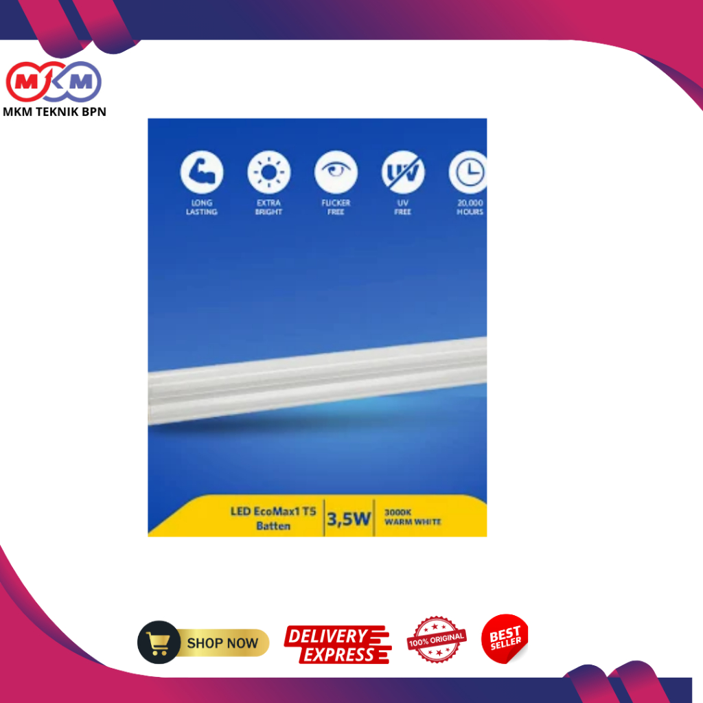 Lampu LED T5-TL Batten 3.5W, 7W, 10,5W &14W  Opple