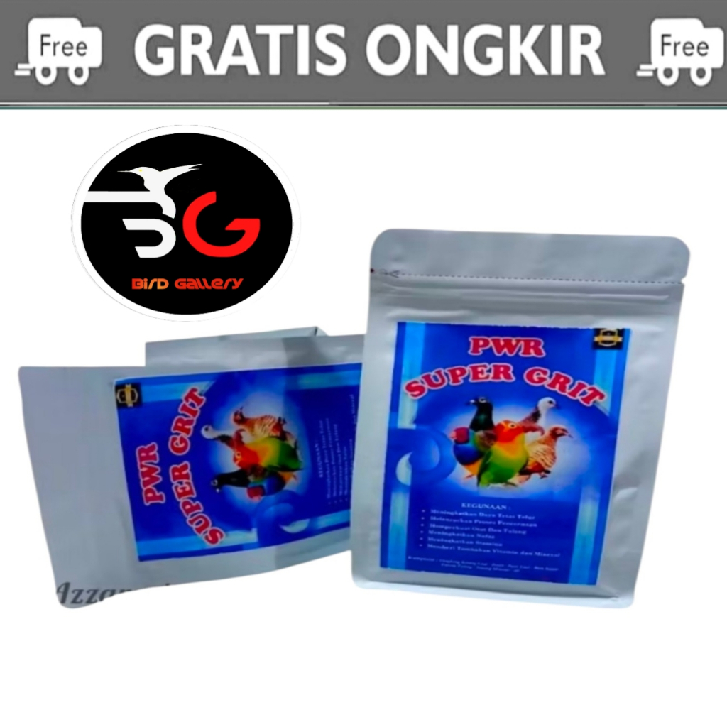 GRIT MERPATI  PWR SUPER GRIT PREMIUM ASINAN REMISAN BURUNG MERPATI CANGKANG KERANG 500 GR