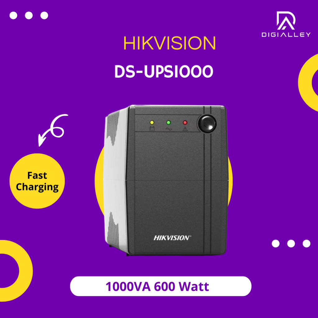 UPS HIKVISION DS-UPS1000 1000VA 600W DS UPS1000 1000VA 600 Watt Super Fast Charging