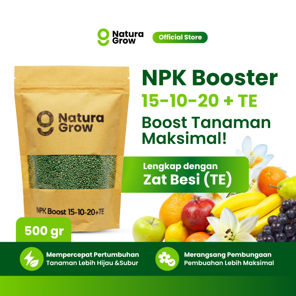 Naturagrow - Pupuk NPK Booster 15-10-20 + TE Cap Tawon
