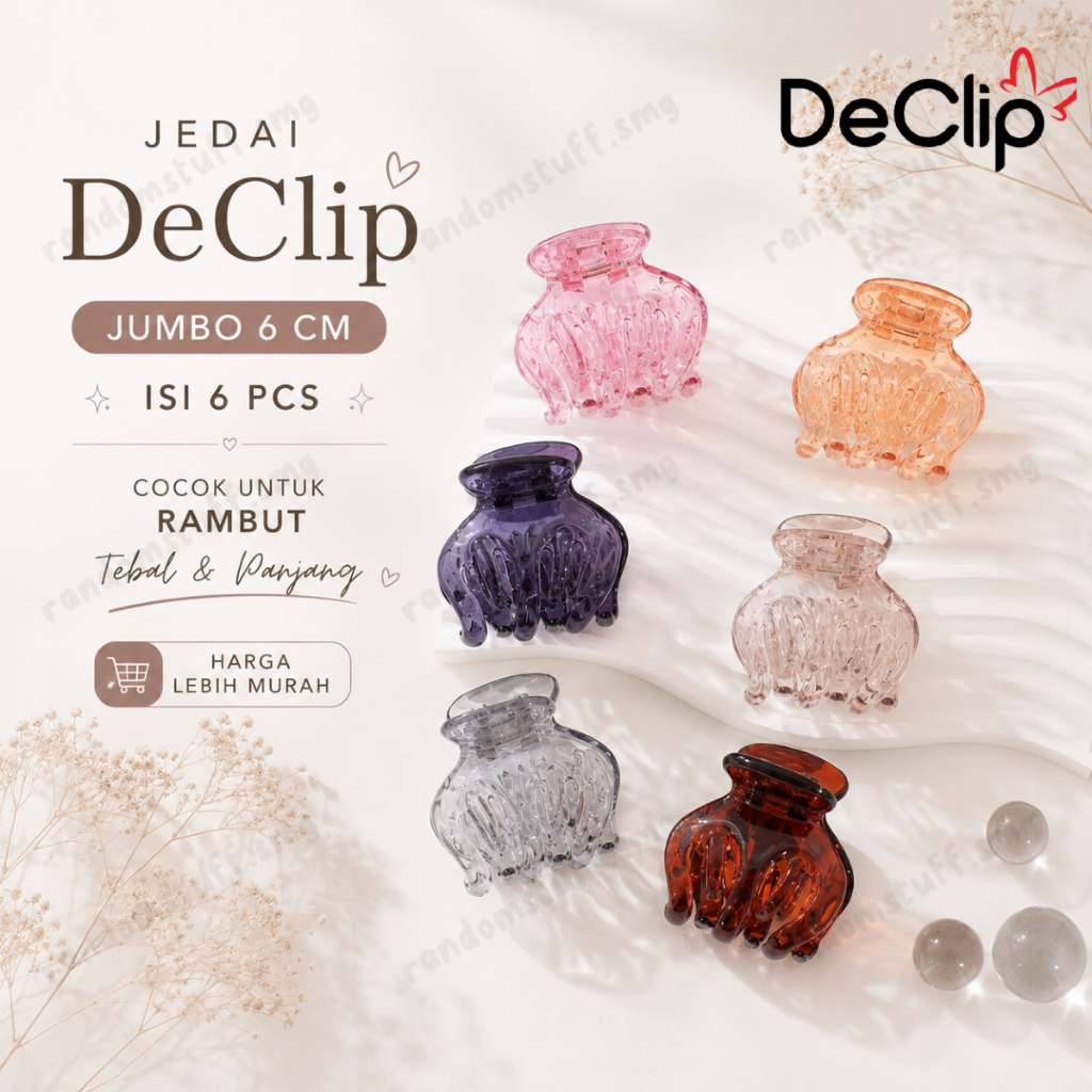ISI 6 PCS JEDAI DECLIP 6 CM JEDAI JUMBO 6 CM JEDAI DECLIP ORI JEDAI GIGI 5 JEDAI DECLIP MURAH