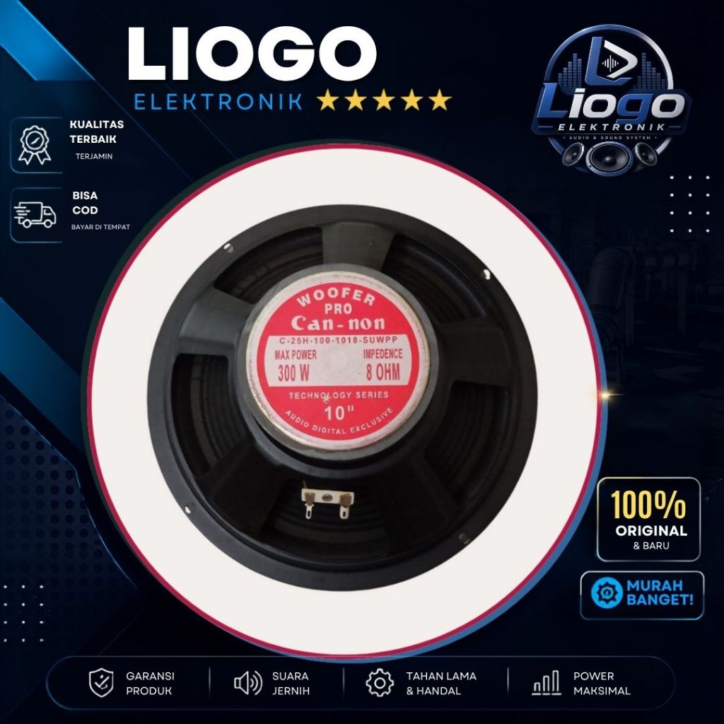 Speaker Canon 10 Inch Woofer 25H100 10 Inch Canon Wofer Cannon Pro 10 Inch Wofer
