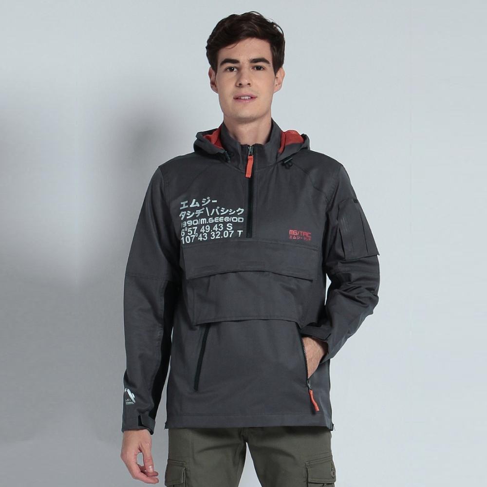 MGTAC Jacket Pria Parka Jaket Anorak Skau Tengah Knight C002 Grey