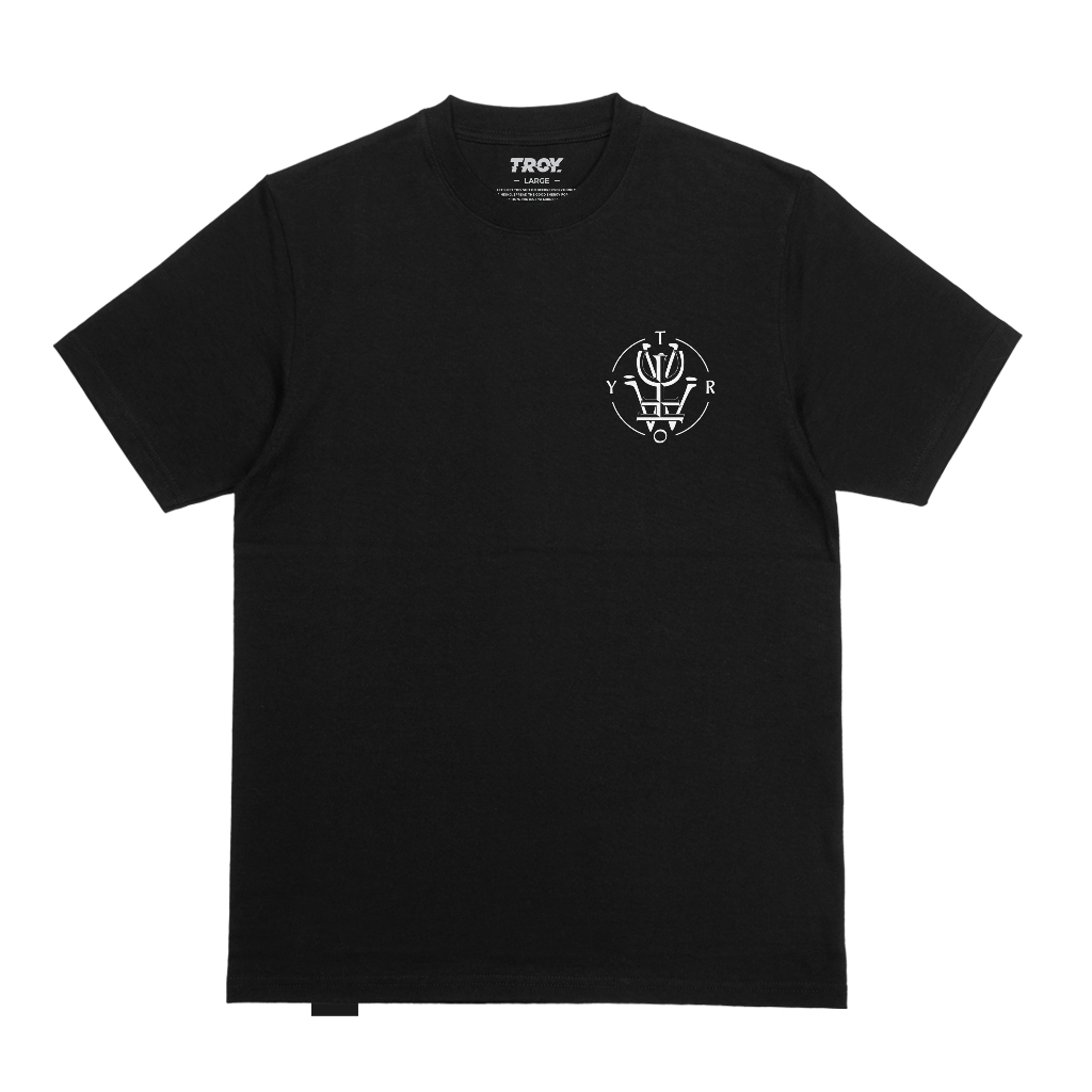TROY COMPANY Kaos Pria Lengan Pendek Hitam - Spell Tshirt Black MTD 3630