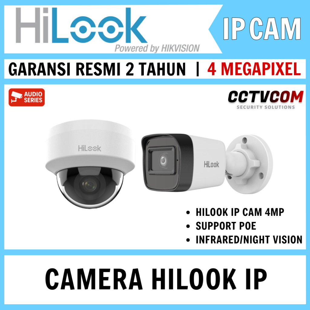 HILOOK IP CAMERA CCTV 4MP AUDIO INDOOR OUTDOOR KAMERA CCTV