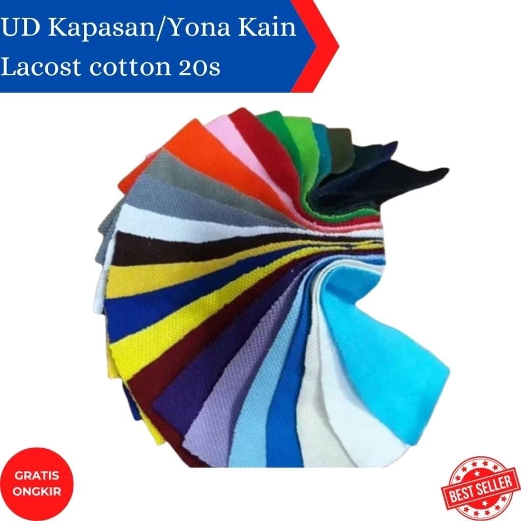Lacoste cotton 20s/kain kaos polo
