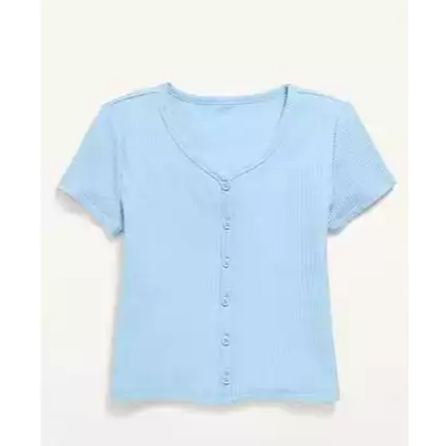Kaos wanita rib knit old navy BAJU Biru Crop branded