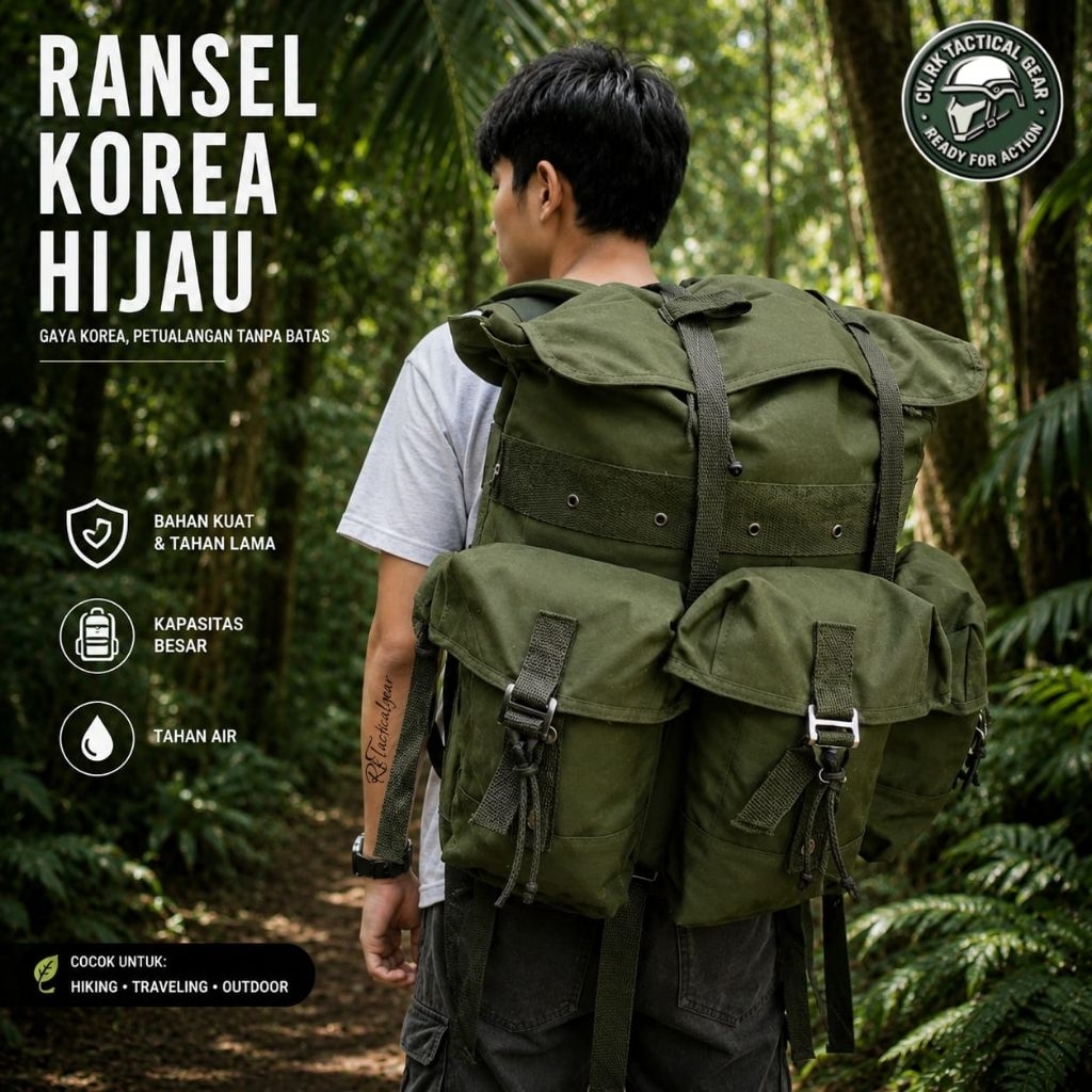 RANSEL FRAME TNI POLRI / JERIGEN TAS RANSEL KOREA TNI POLRI ZAMAN NOW