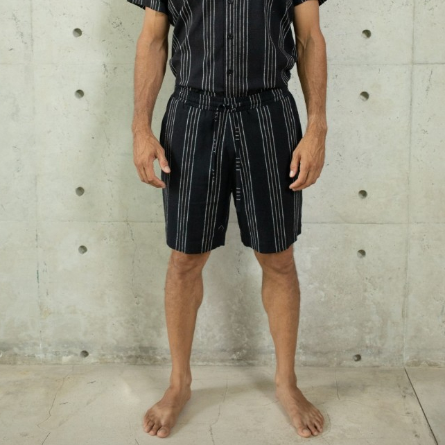 PAULINA KATARINA | ELIJAH SHORTS IN BLACK STRIPES