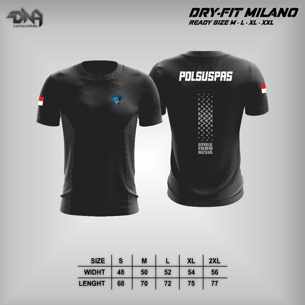 Kaos Jersey DNA_Apparel Drifit Milano POLSUSPAS - Kaos Drifit POLSUSPAS - Jersey Olahraga