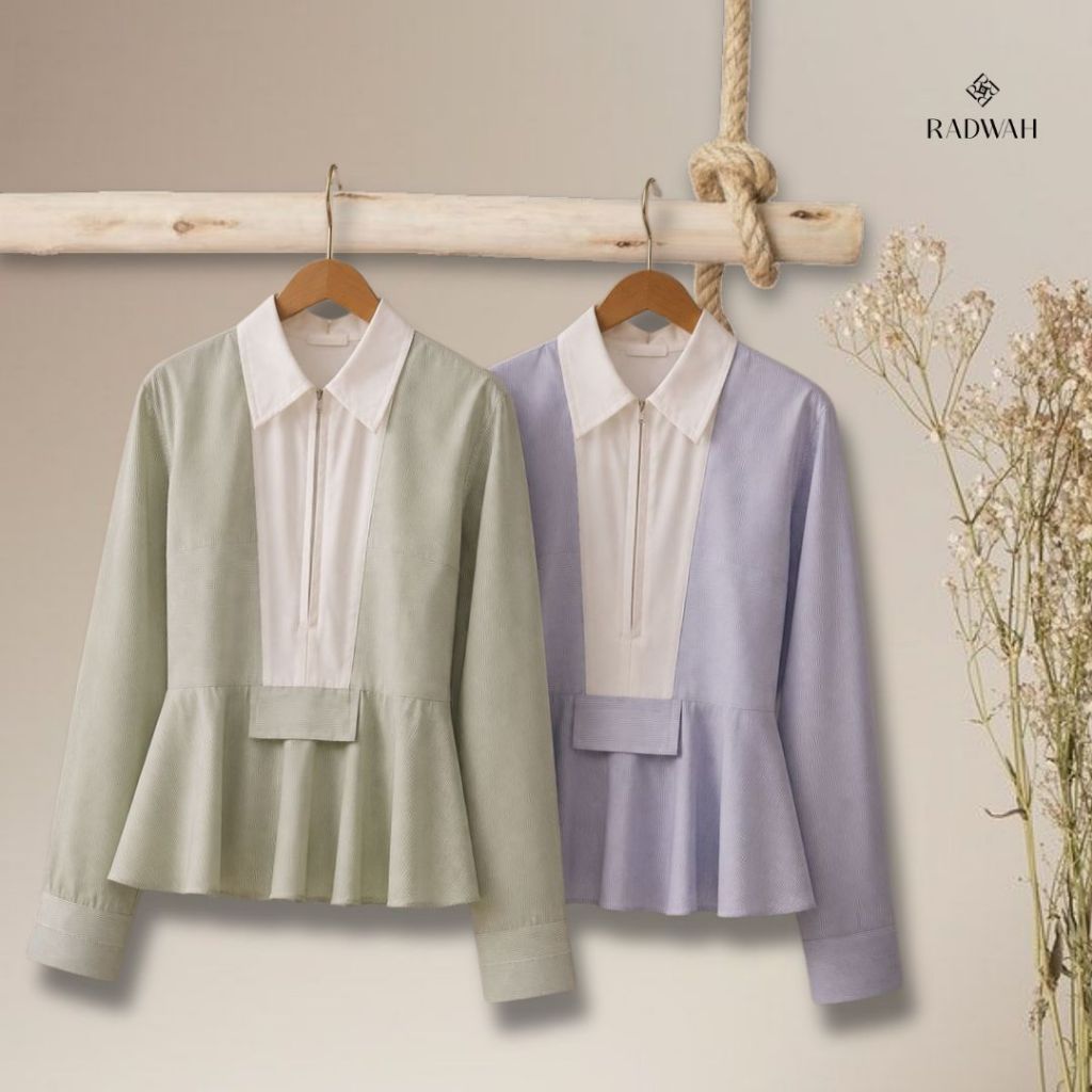 Radwah - Shanaya Stripe Shirt - Atasan Wanita - Kemeja Stripe Wanita