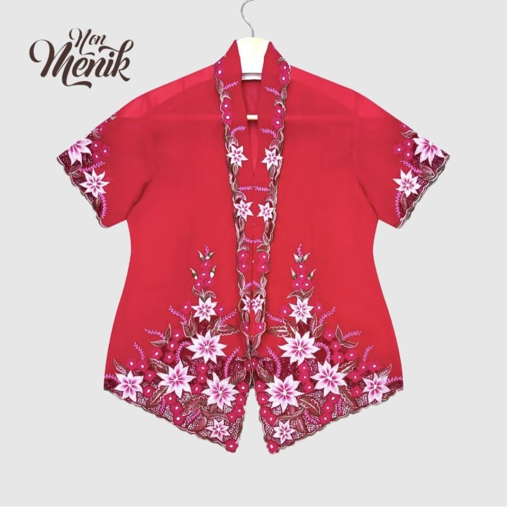S KEBAYA BUNGA2 MERAH CABE ETNIK