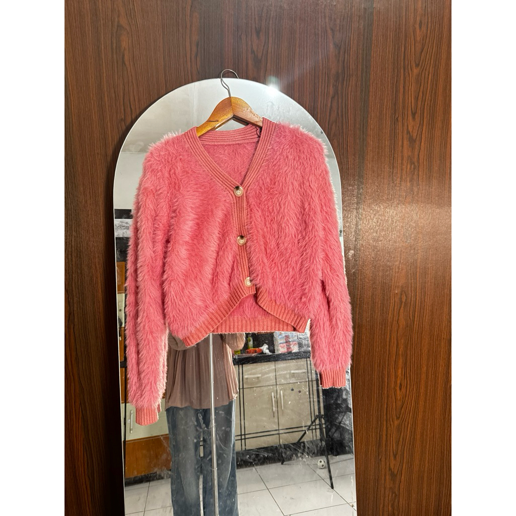 Outer pink woll ukuran M