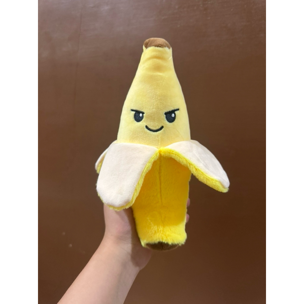 Boneka karakter Buah Pisang size 21cm original / Boneka Banana / Boneka Buah / Boneka Bentuk pisang