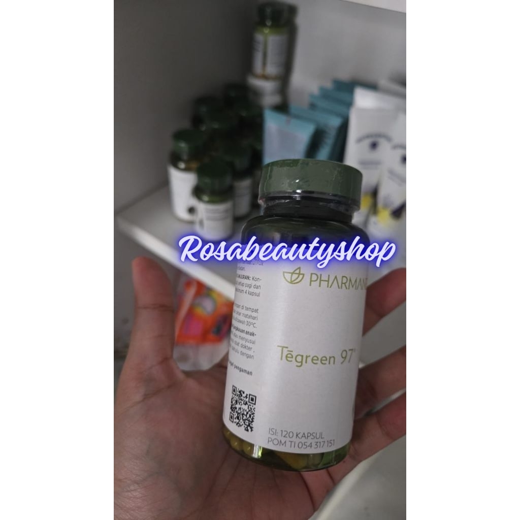 TEGREEN97 120 KAPSUL KEMASAN BESAR TEH HIJAU EXP 06/2027 Tegreen97 Besar 1 Botol isi 120 Capsule ORI