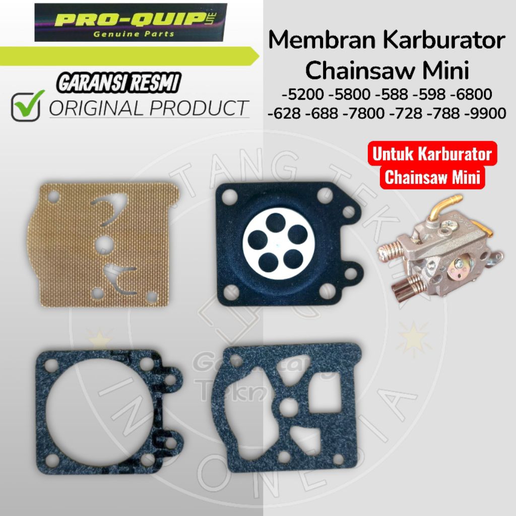 Membran Karburator Chainsaw Mini 5200 5800 588 598 6800 628 688 7800 728 788 9900 Merk PRO-QUIP LITE